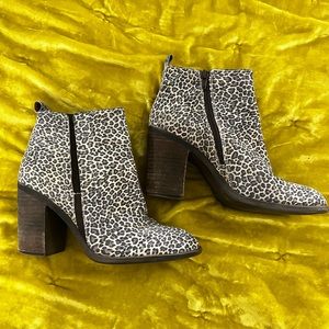 Leopard Lucky Brand Ankle Booties